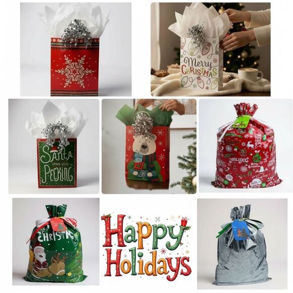MB1. Festive Gift Bag Set of 8 - Picture 1 of 8